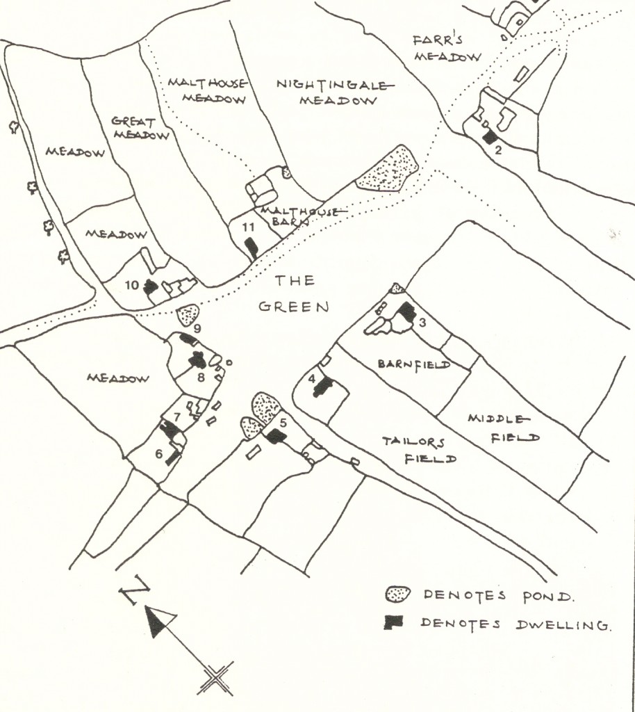 Map of Wood Street Green in 1841