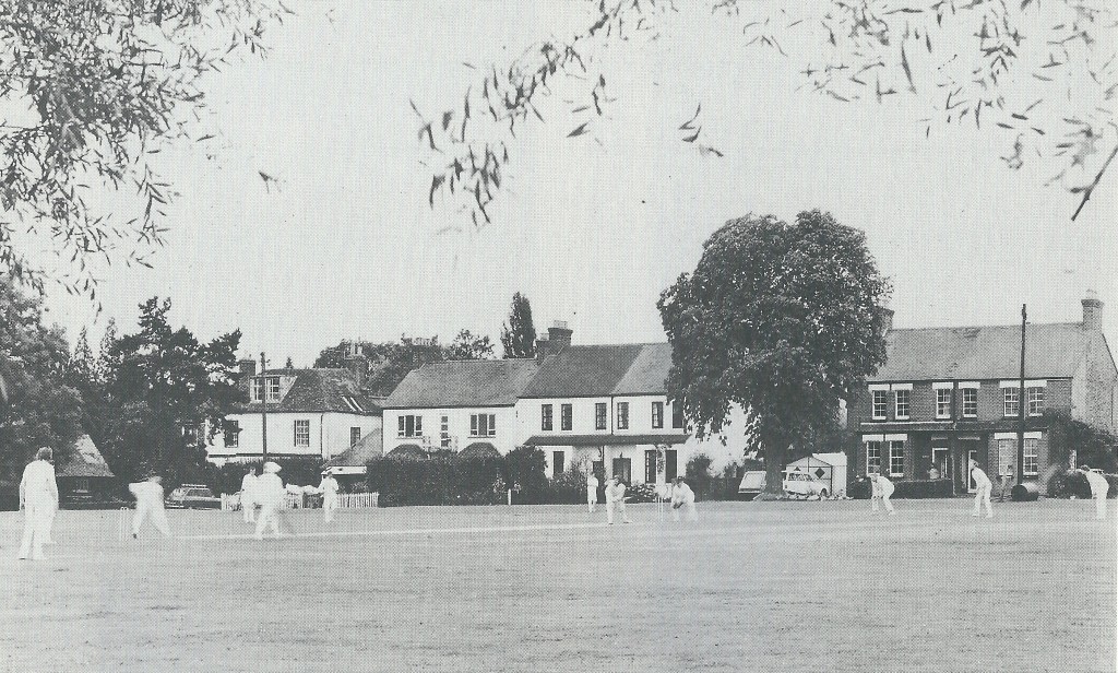 Cricket on the Wood Street Village Green 1980