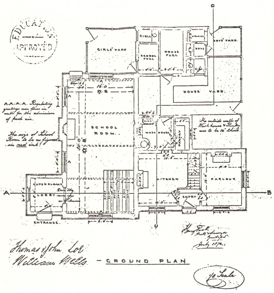Wood Street Proposed School Plan 1872