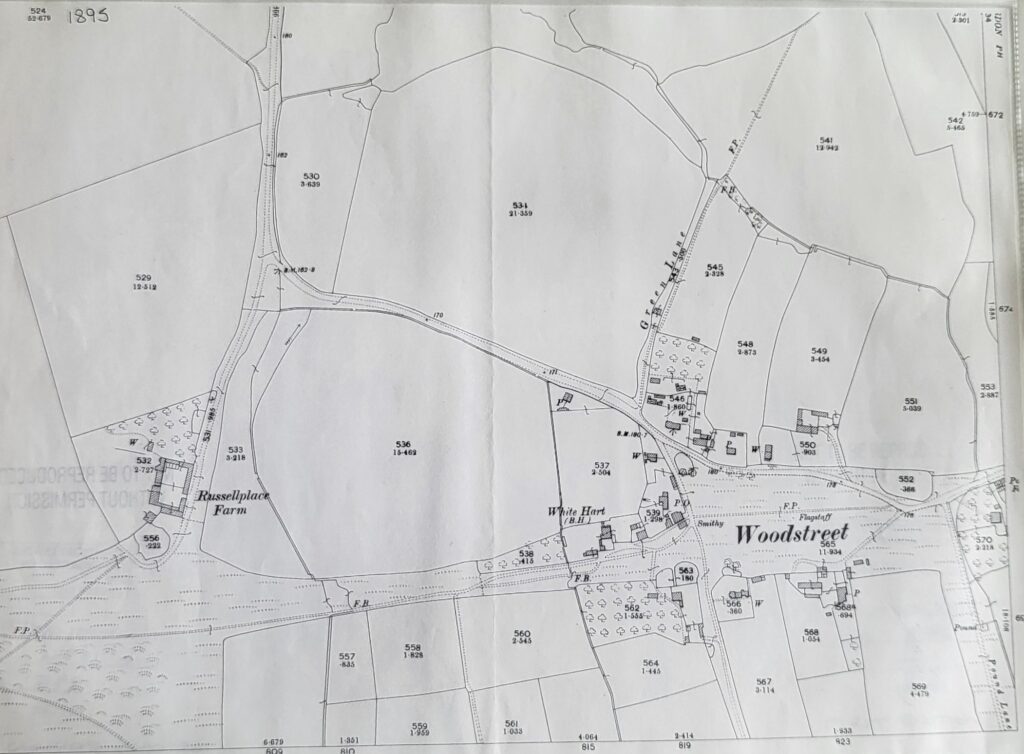 Wood Street Village Map 1895