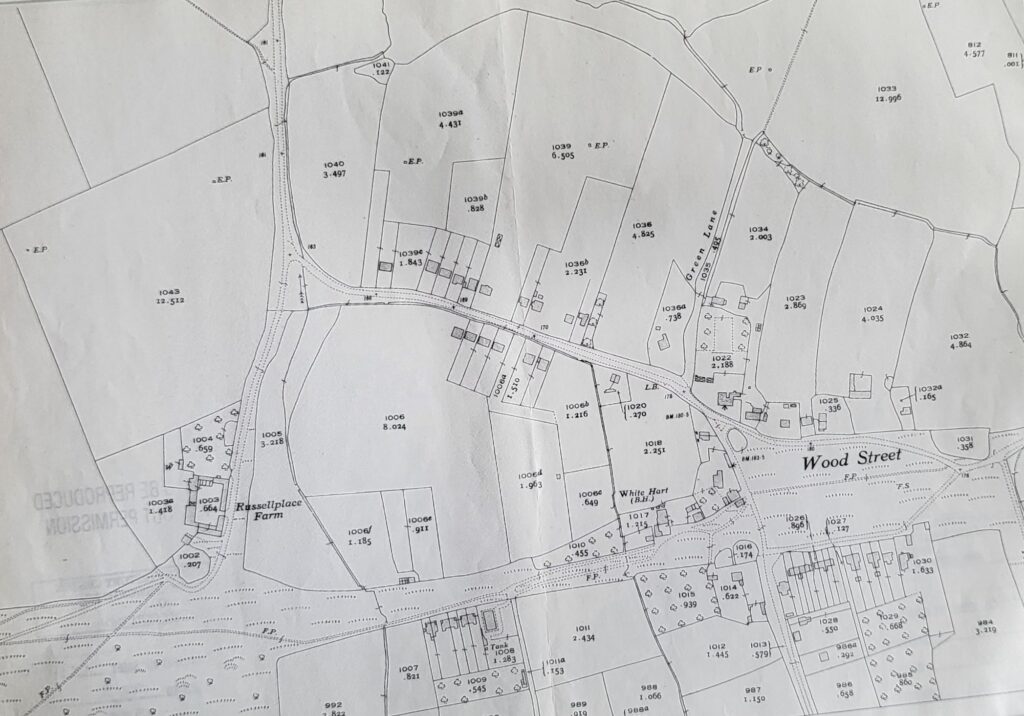 Wood Street Village Map 1934