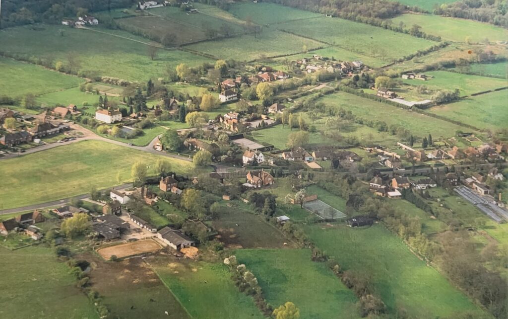 Aerial View Wood Street Village in the 1980s