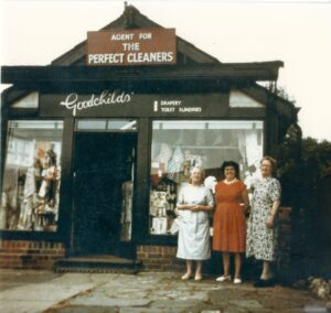 Goodchild's Haberdashery. Oak Hill. Next to the present post office. Redeveloped as Wealdon Court Flats in 1970s.